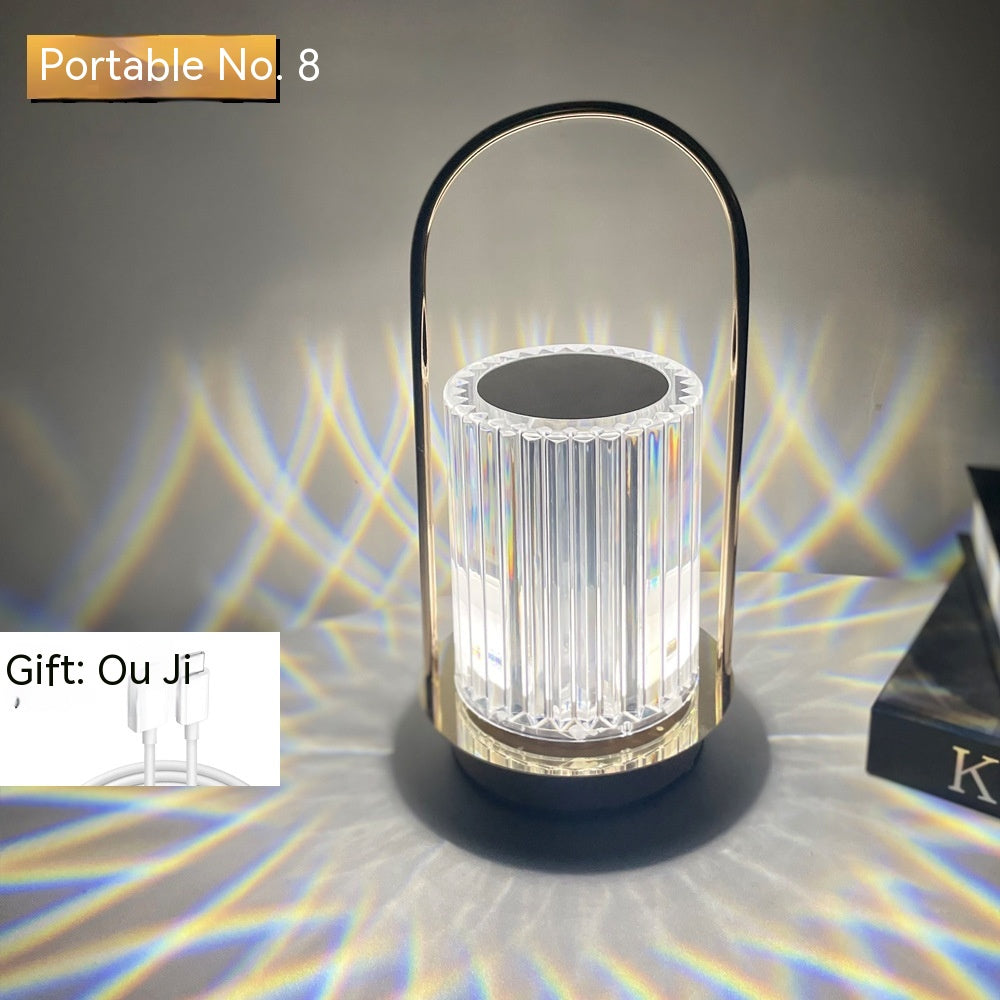 Portable Metal Ambiance Bedroom Bedside Lamp: Enhance Home Decor