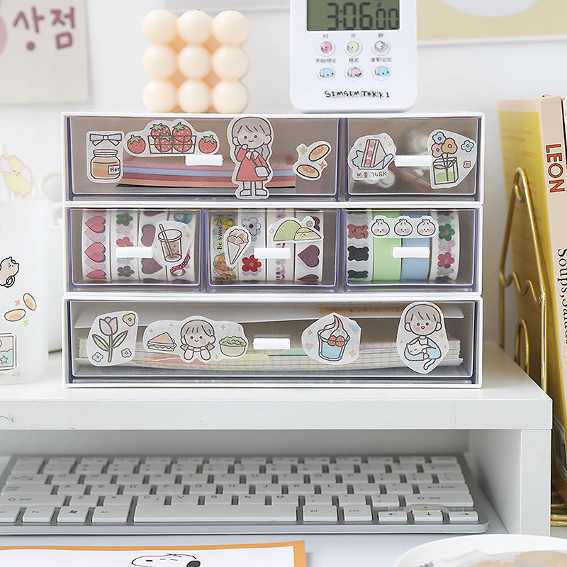 Transparent Drawer Desk Organizer - Ideal for Office and Student Supplies Rekea Furnitures