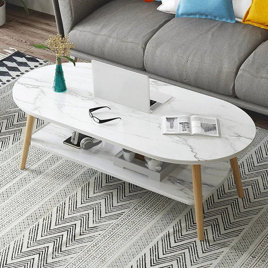 Compact Double-Layer Household Coffee Table Rekea Furnitures