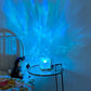 RGB LED Water Ripple Projection Night Light: Rotating Crystal Lamp