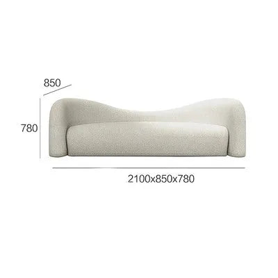 Cozy Elegance: Fabric Sofa with Lamb Wool Accents for Your Living Room Rekea Furnitures