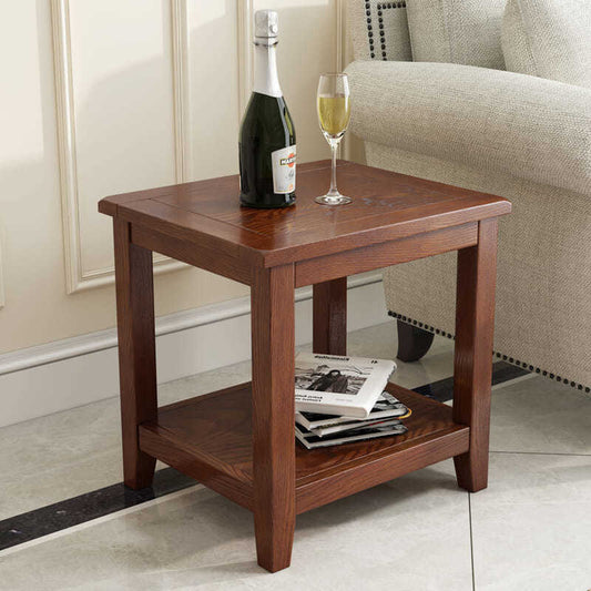 American Double Solid Wood Corner Table for Small Spaces Rekea Furnitures