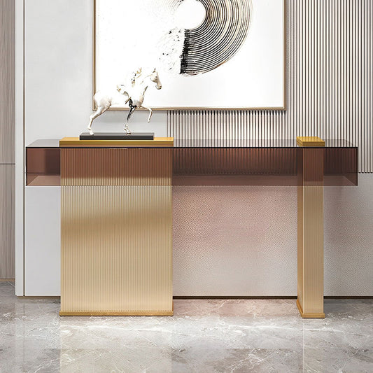 Italian Light Luxury Entrance Cabinet: Acrylic & Glass Decor for Stylish Foyers Rekea Furnitures