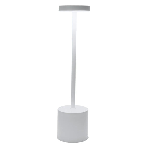 Rechargeable LED Touch Metal Table Lamp: Three Colors, Creative Light for Bedside or Bar