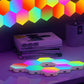 Hexagonal Smart Ambient Night Wall Lamp: Color-Changing Brilliance