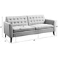Beige Standard Living Room Sofa: Compact Couch for Small Areas