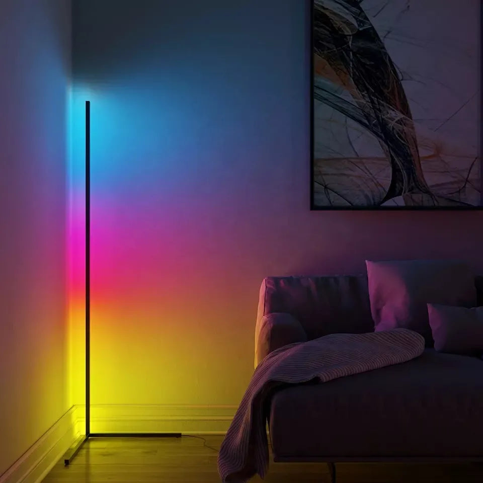 Synchronize Stereo Corner Floor Lamp: Illuminate Your Space with Style